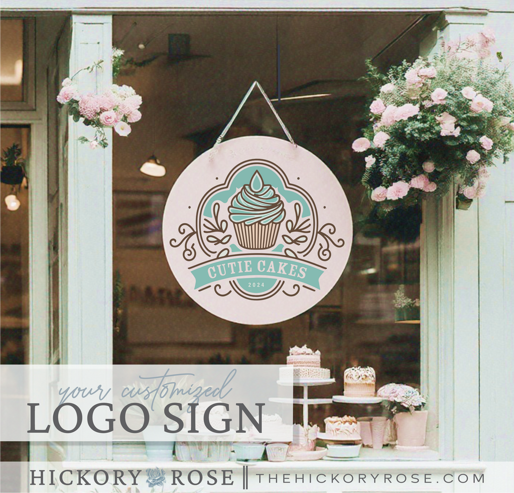 Round Pvc Sign Custom Round PVC Logo Sign | Storefront Signs (Copy) – Hickory Rose