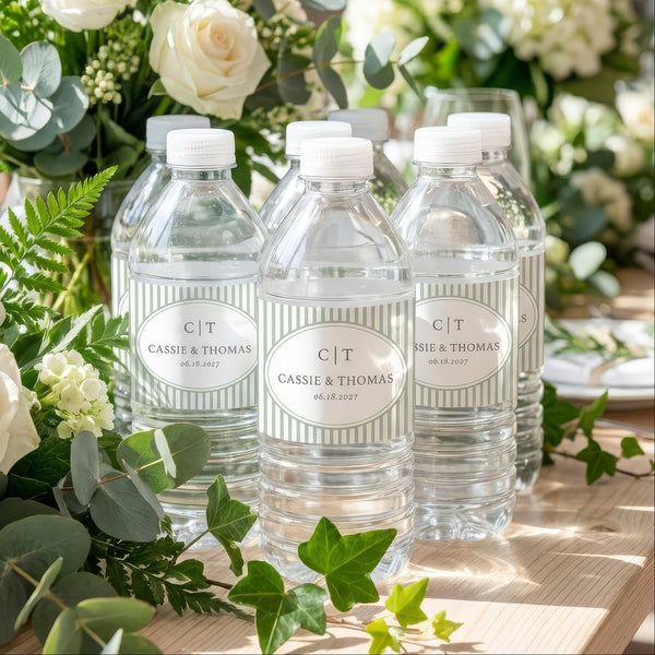 Simply Striped | Water Bottle Labels