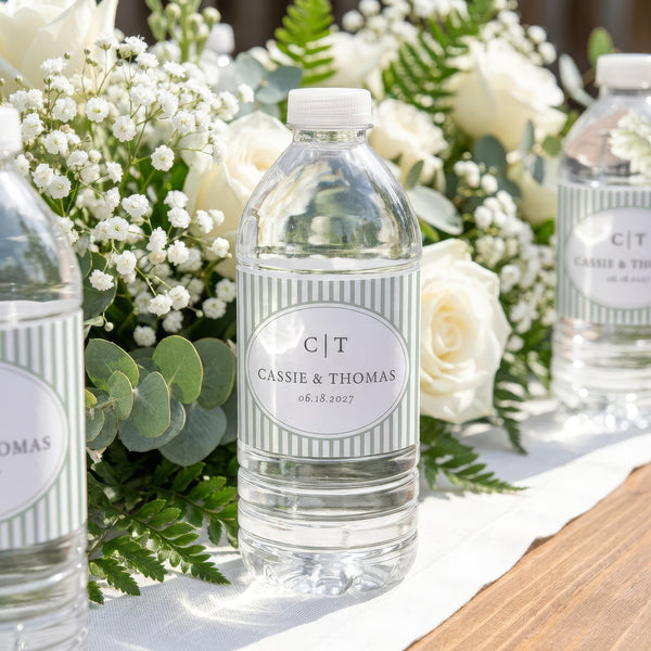 Simply Striped | Water Bottle Labels