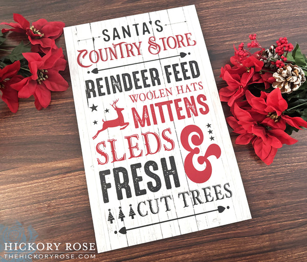Santa's Store | Wood Christmas Sign