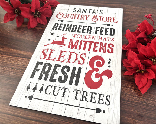 Santa's Store | Wood Christmas Sign