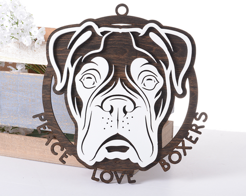 Peace, Love, Boxers | Wood Sign