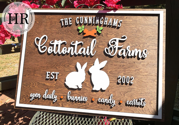 Cottontail Farms | Wood Sign