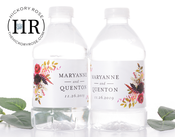 Queen's Garden | Water Bottle Labels