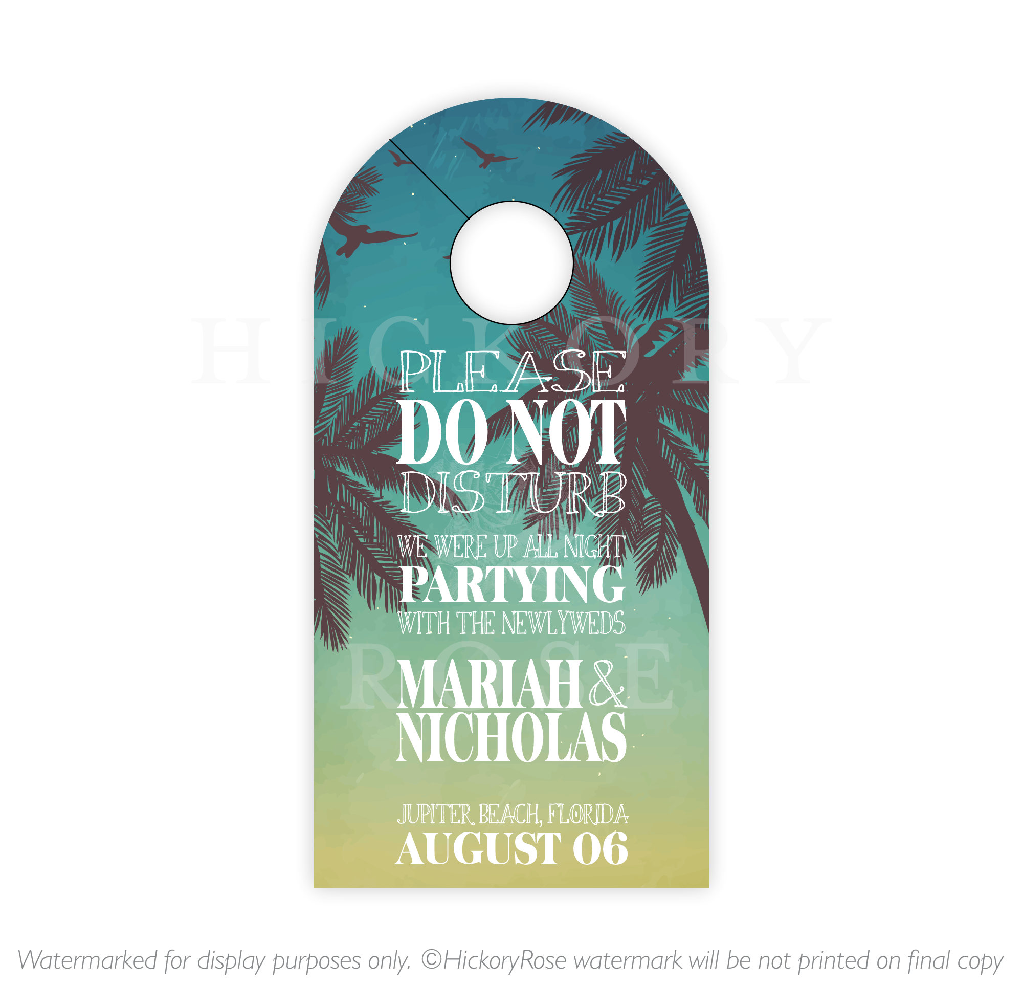 Twilight Palms | Door Hangers