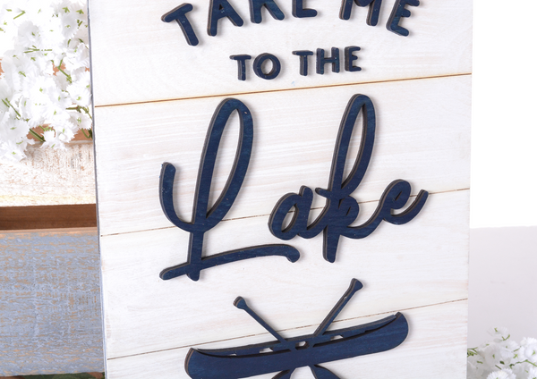 To The Lake | Wood Sign