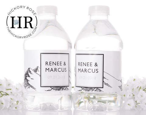 Mountain Range | Water Bottle Labels