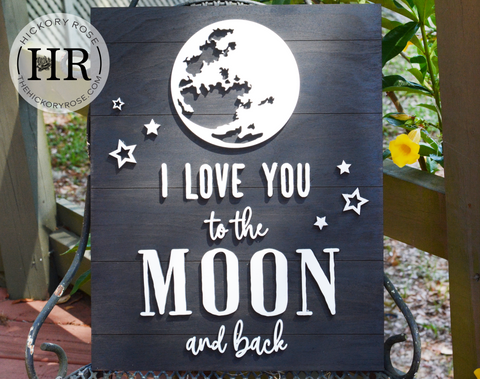 To The Moon | Wood Sign