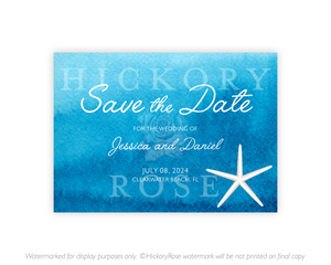 Simple Starfish | Save the Date Cards