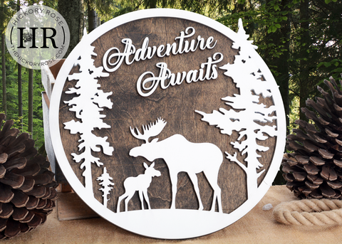 Adventure Awaits | Wood Sign