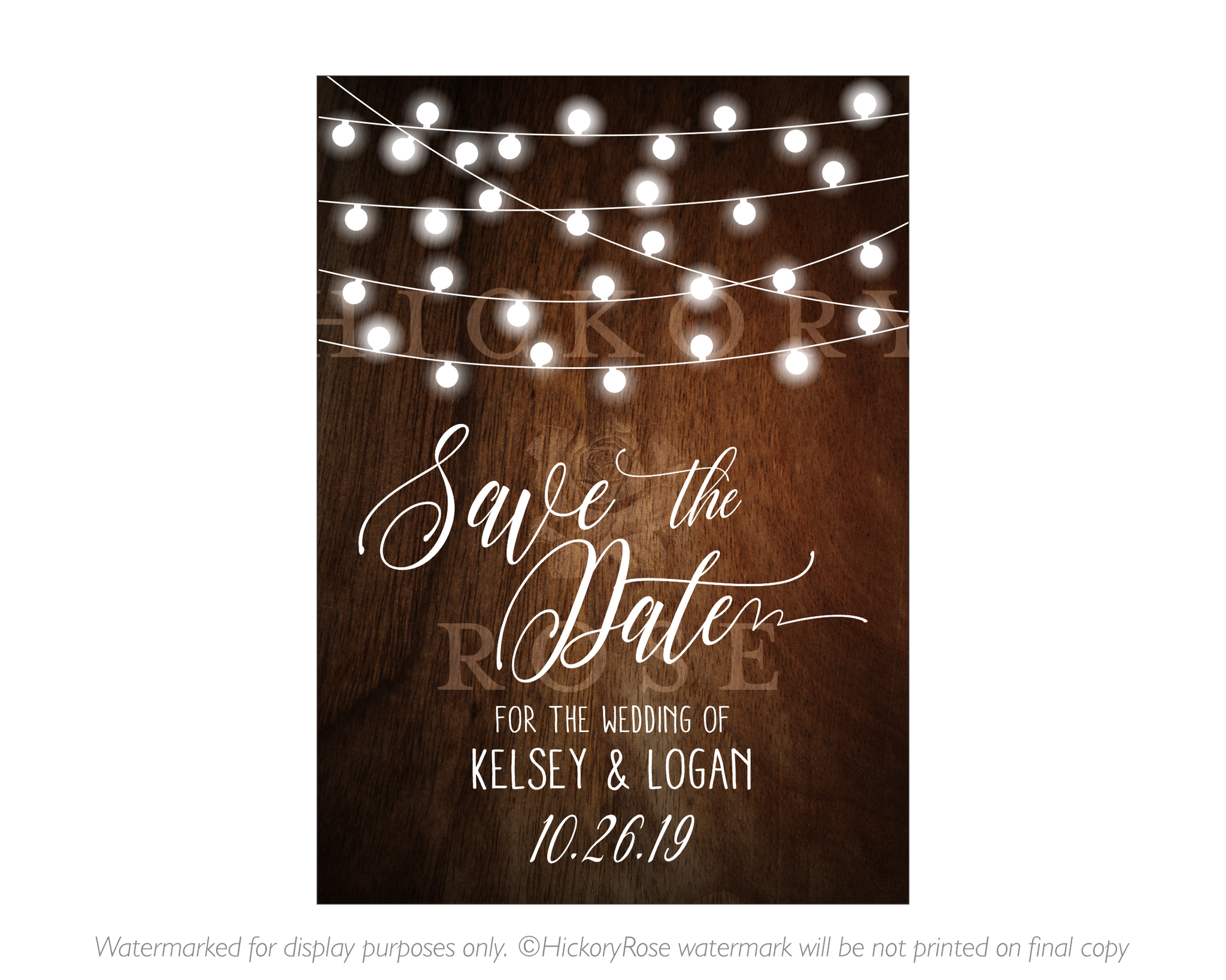 Twinkle Lights | Save the Date Cards