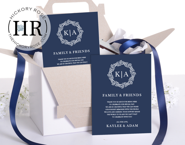 Monogram Wreath | Welcome Notes