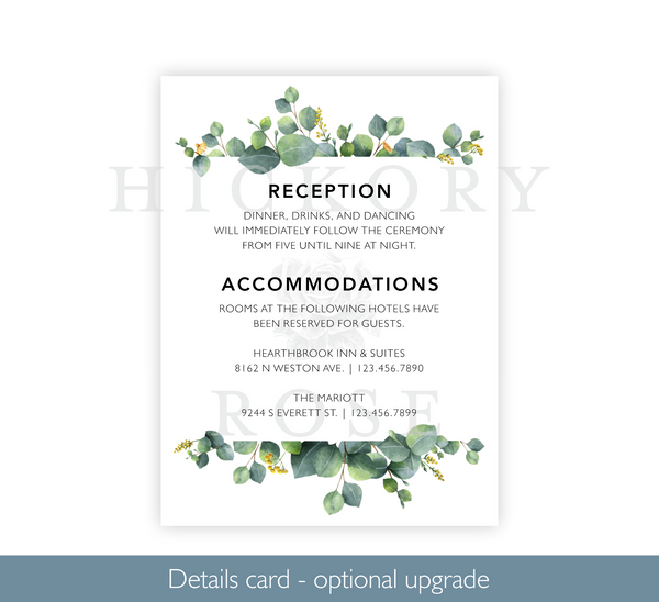 Eucalyptus Garden | Wedding Invitation