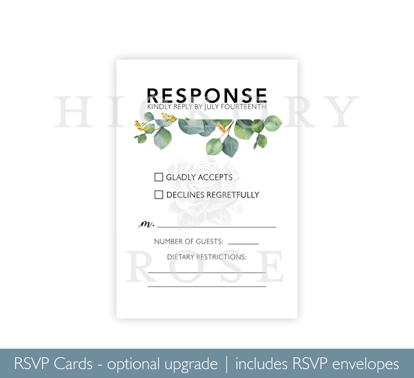 Eucalyptus Garden | Wedding Invitation