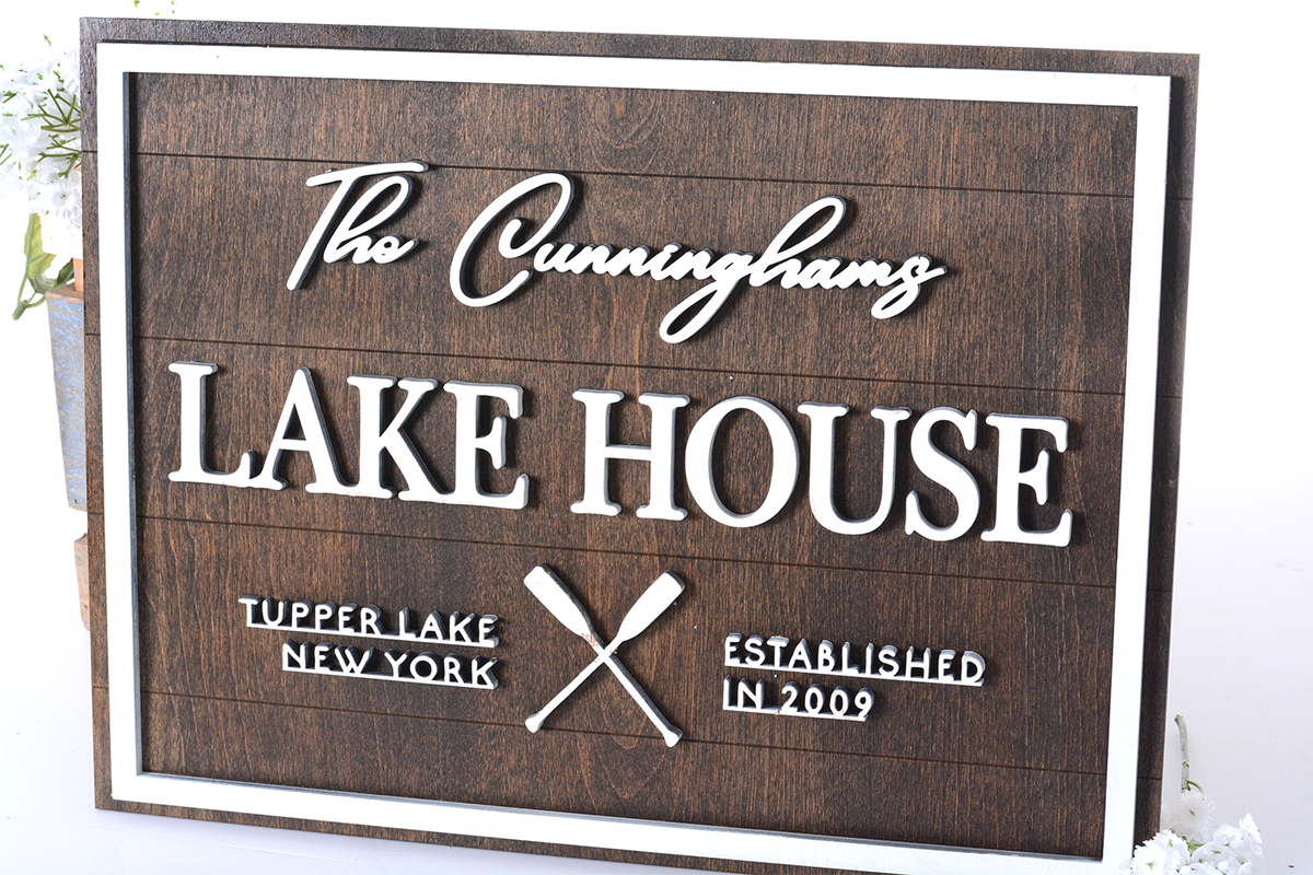 Family Lake House | Wood Sign