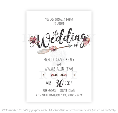 Vintage Arrows | Wedding Invitation