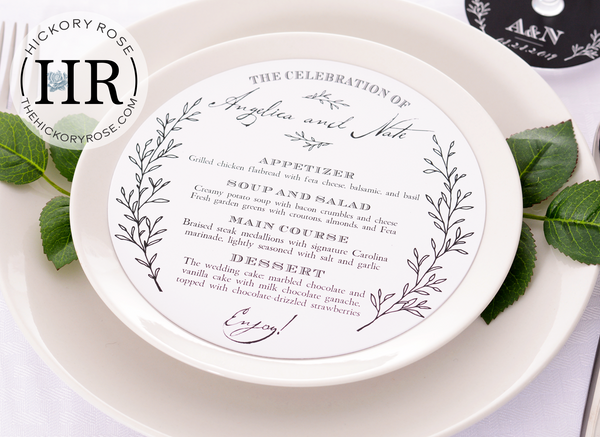 Farmhouse Style | Wedding Menus