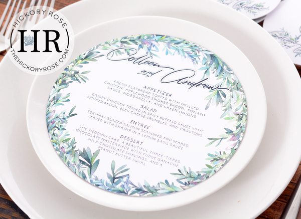 Winter Wreath | Wedding Menus