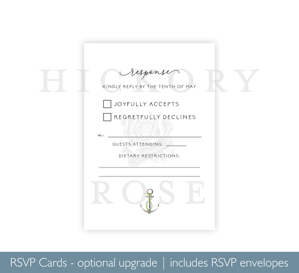 Nautical Greenery | Wedding Invitation