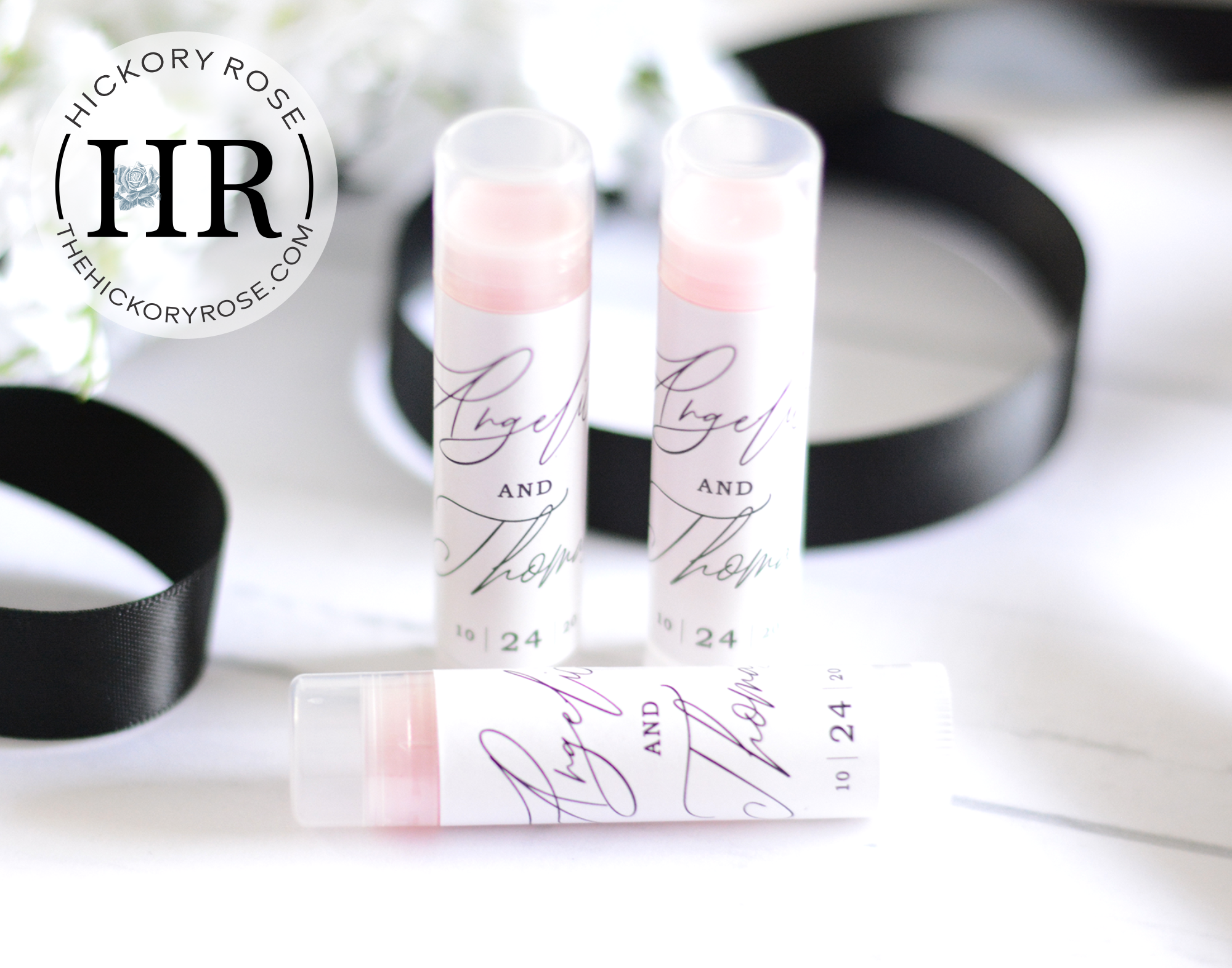 Romantic Script | Lip Balm Favors