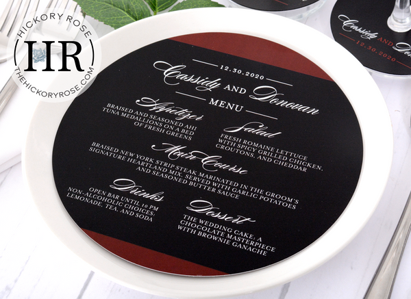 Timeless Elegance | Wedding Menus