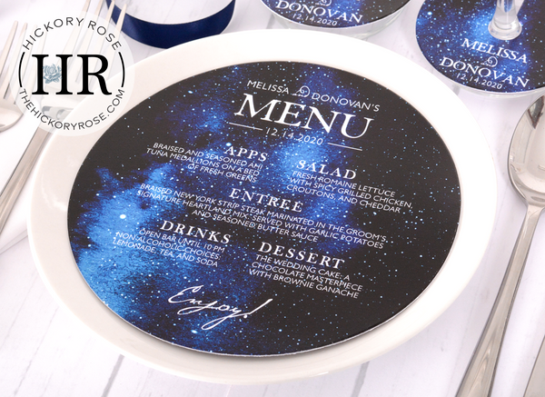 Starry Night | Wedding Menus