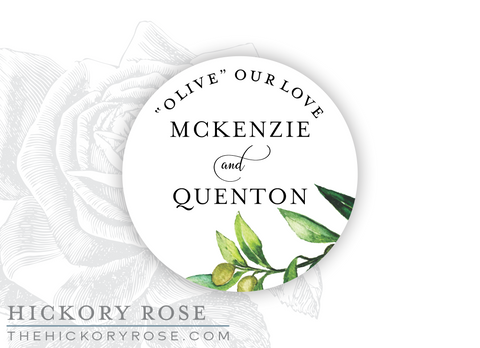 Olive Branch | Round Stickers