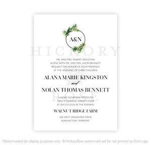 Rustic Pine | Wedding Invitation
