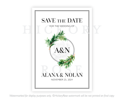 Rustic Pine | Save the Date Cards