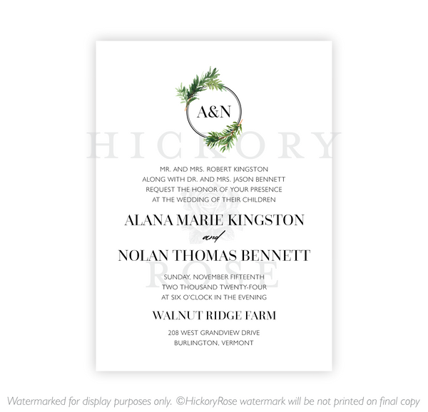Rustic Pine | Wedding Invitation