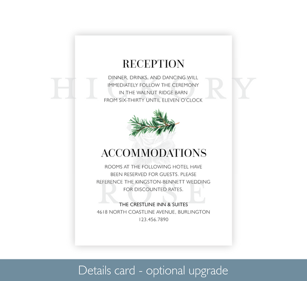 Rustic Pine | Wedding Invitation