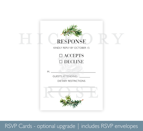 Rustic Pine | Wedding Invitation