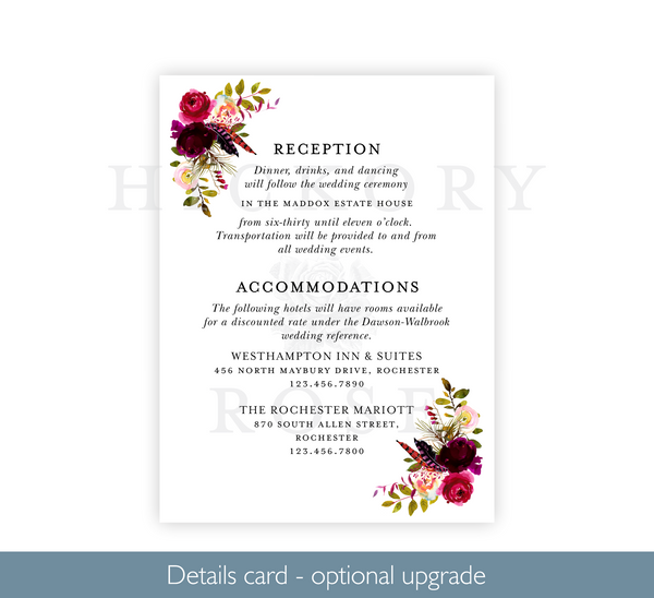 Queen's Garden | Wedding Invitation