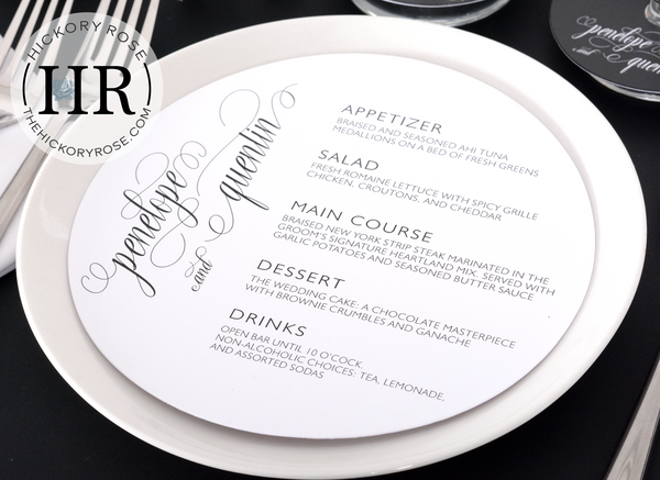 Lovely Script | Wedding Menus