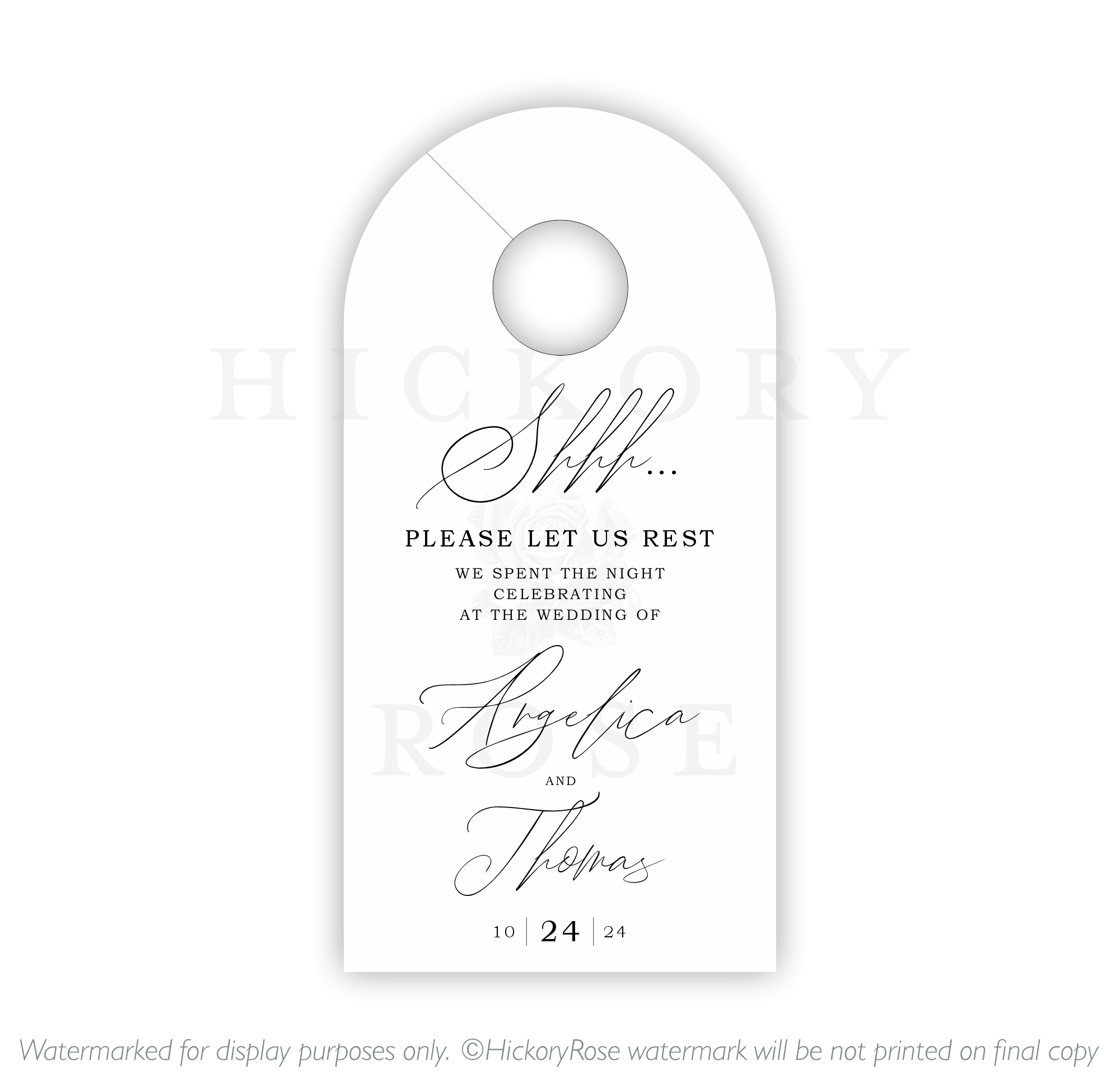Romantic Script | Door Hangers