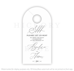 Romantic Script | Door Hangers