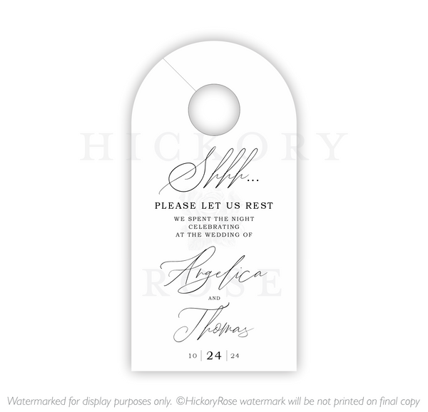 Romantic Script | Door Hangers