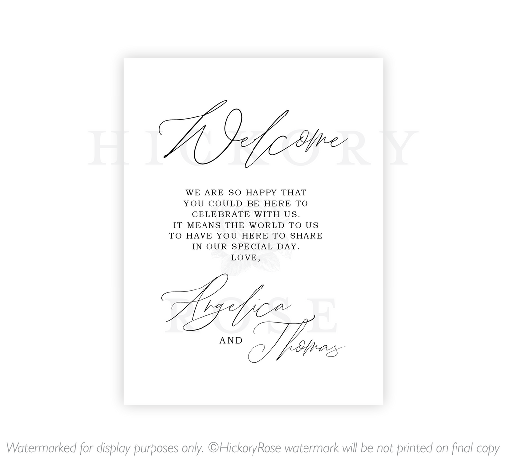 Romantic Script | Welcome Notes โ Hickory Rose