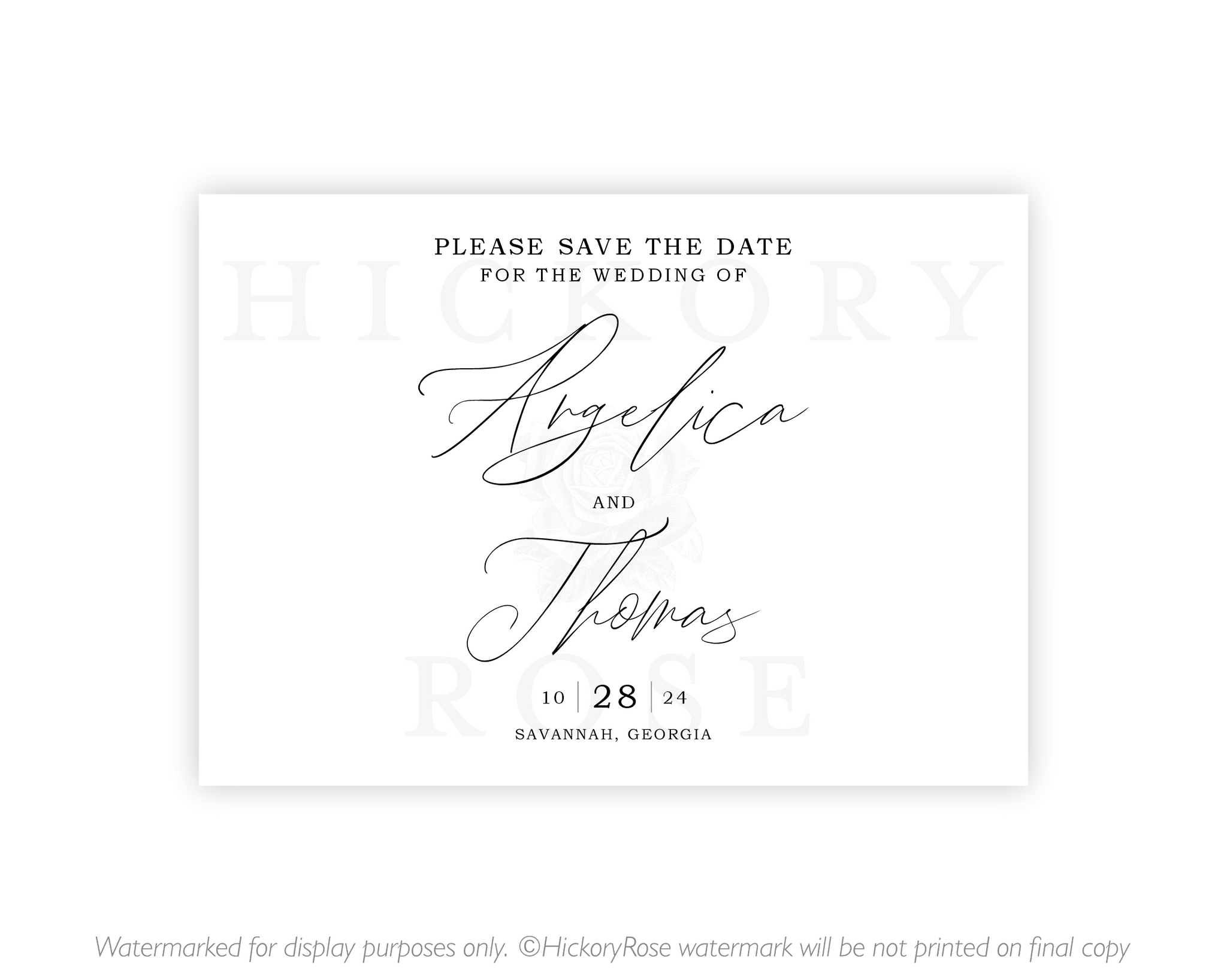 Romantic Script | Save the Date Cards