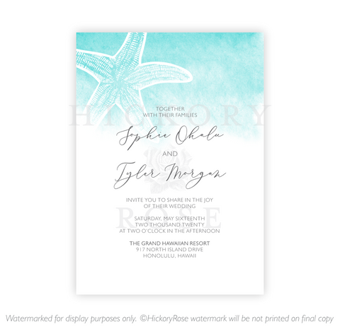 Summer Starfish | Wedding Invitation
