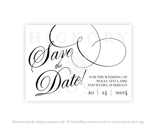 Swirled Script | Save the Date Cards