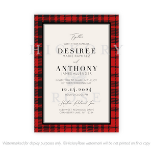 Buffalo Check | Wedding Invitation