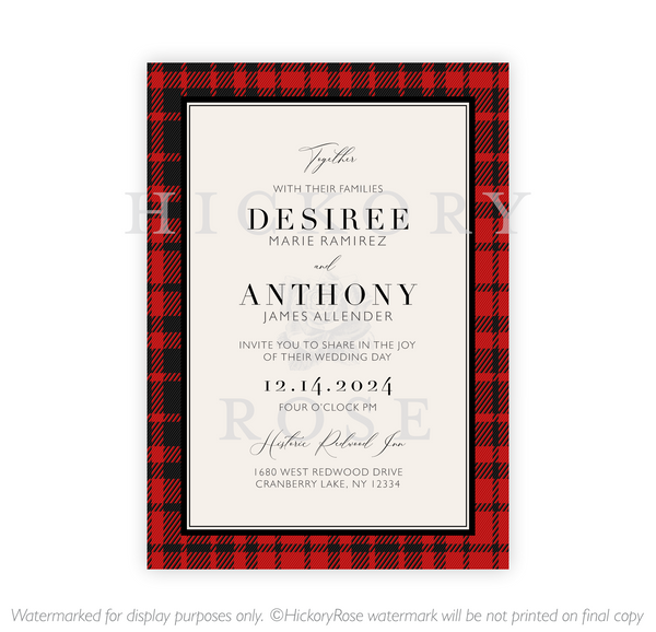 Buffalo Check | Wedding Invitation