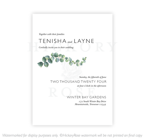 Sprig of Green | Wedding Invitation