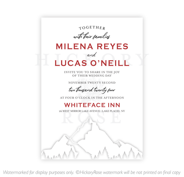 White Mountains | Wedding Invitation