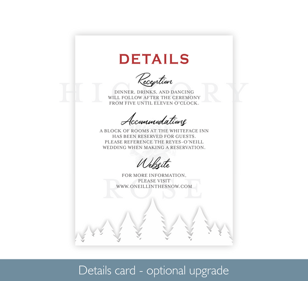 White Mountains | Wedding Invitation