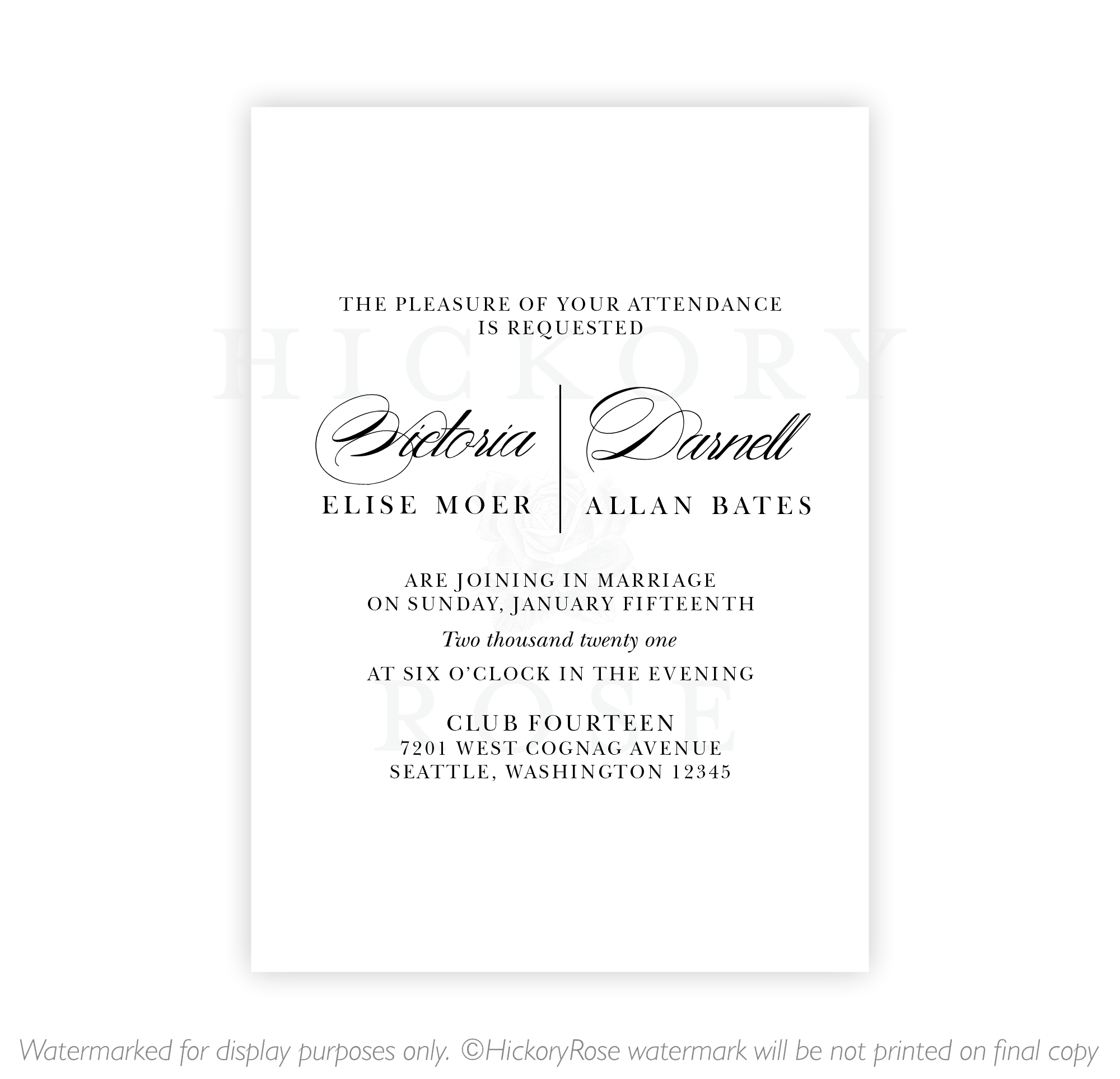 Perfectly Simple | Wedding Invitation