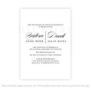 Perfectly Simple | Wedding Invitation