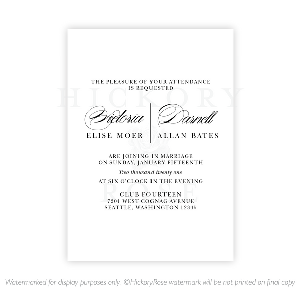 Perfectly Simple | Wedding Invitation