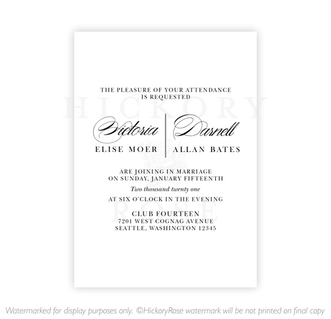 Perfectly Simple | Wedding Invitation